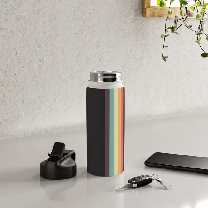Minimal Classic Rainbow Retro Stripes - Tipua Water Bottle Gallery Image 4