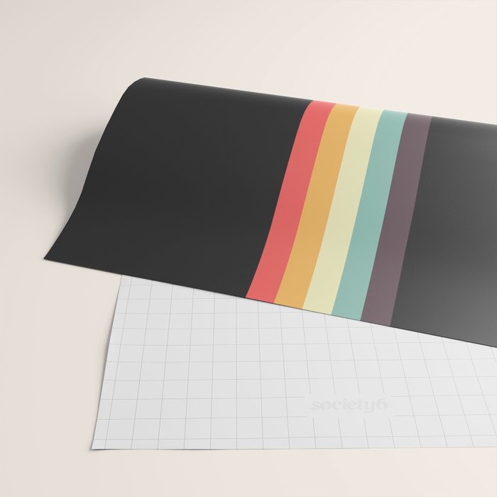 Minimal Classic Rainbow Retro Stripes - Tipua Wrapping Paper Gallery Image 2