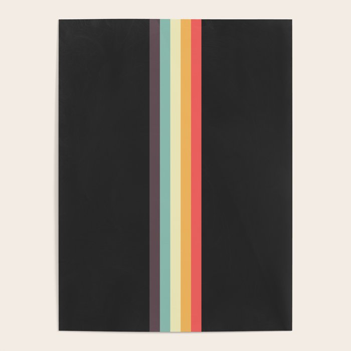 Minimal Classic Rainbow Retro Stripes - Tipua Poster Gallery Image 4