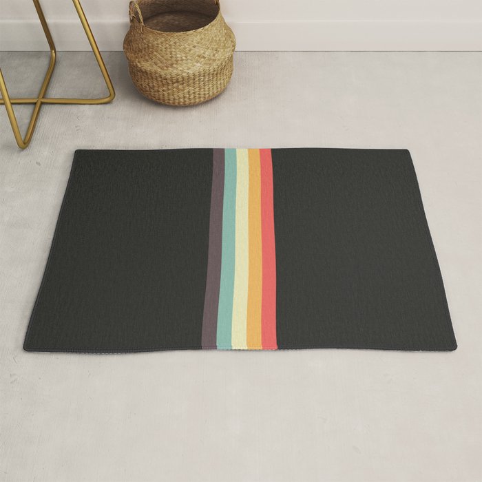 Minimal Classic Rainbow Retro Stripes - Tipua Rug Gallery Image 1