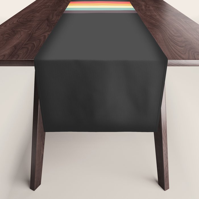 Minimal Classic Rainbow Retro Stripes - Tipua Table Runner Gallery Image 1
