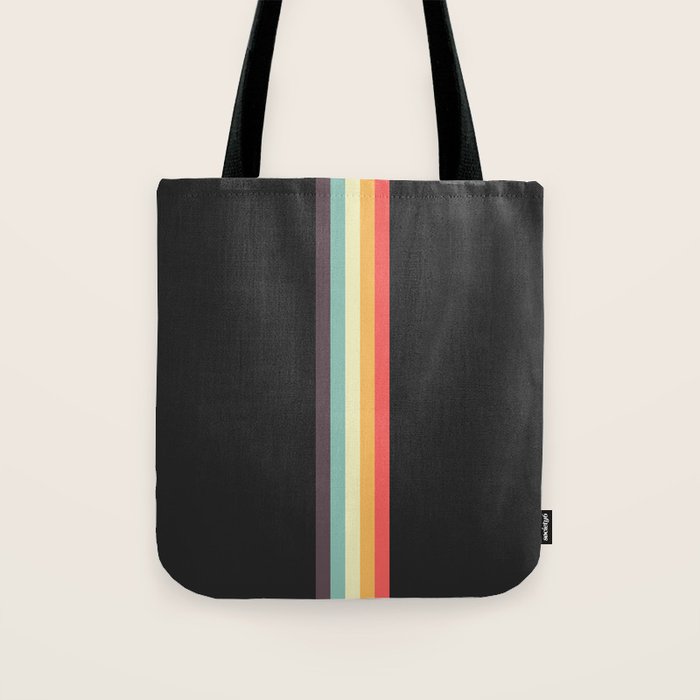 Minimal Classic Rainbow Retro Stripes - Tipua Tote Bag Gallery Image 1