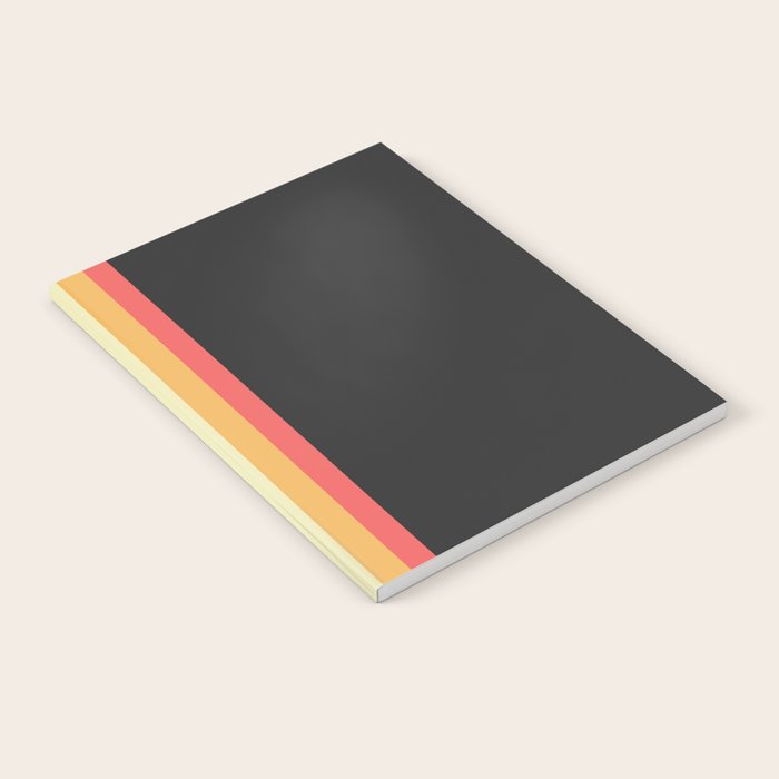 Minimal Classic Rainbow Retro Stripes - Tipua Notebook Gallery Image 2