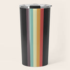 Minimal Classic Rainbow Retro Stripes - Tipua Travel Mug Gallery Image 1