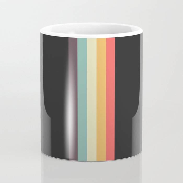 Minimal Classic Rainbow Retro Stripes - Tipua Coffee Mug Gallery Image 4