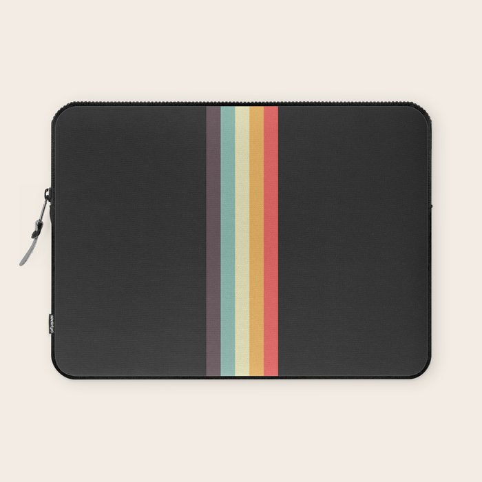 Minimal Classic Rainbow Retro Stripes - Tipua Laptop Sleeve Gallery Image 1
