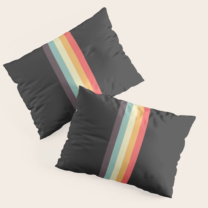 Minimal Classic Rainbow Retro Stripes - Tipua Pillow Sham Gallery Image 3