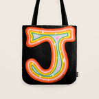 Rainbow J Tote Bag Gallery Image 1