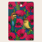Bee eaters and poppies  Cutting Board Gallery Image 1