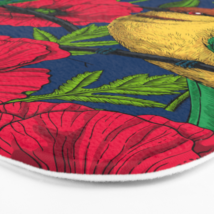 Bee eaters and poppies  Bath Mat Gallery Image 3