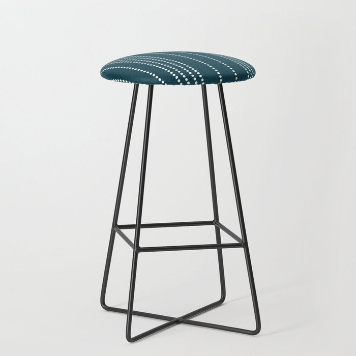 Ethnic Spotted Stripes in Teal Stool Gallery Image 1