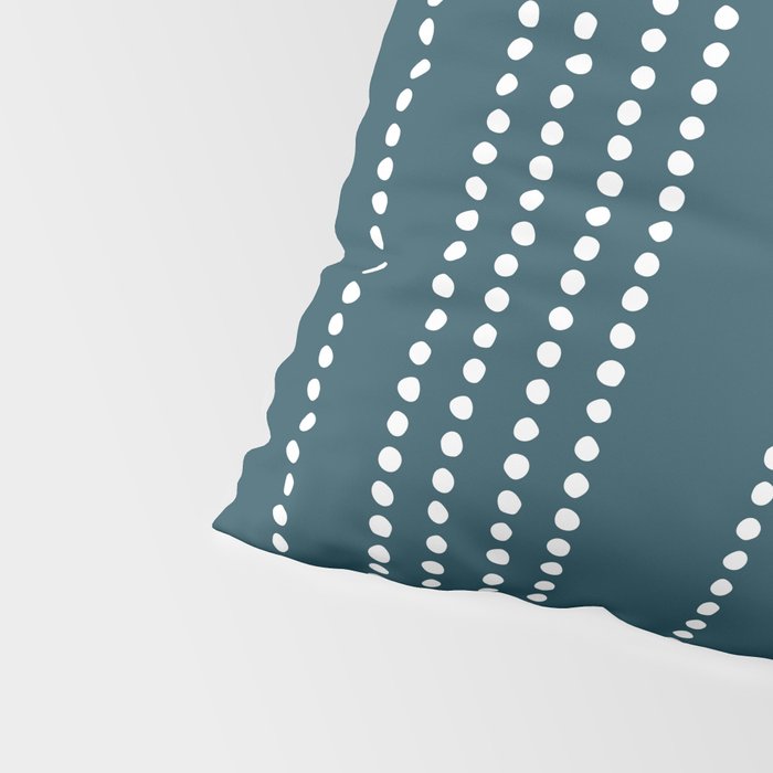 Ethnic Spotted Stripes in Teal Pillow Sham Gallery Image 4