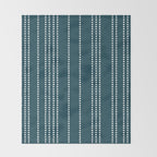 Ethnic Spotted Stripes in Teal Throw Blanket Gallery Image 2