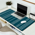 Ethnic Spotted Stripes in Teal Desk Mat Gallery Image 2