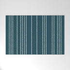 Ethnic Spotted Stripes in Teal Welcome Mat Gallery Image 1