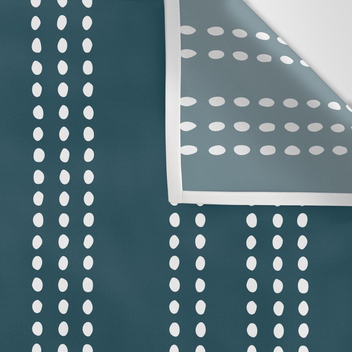 Ethnic Spotted Stripes in Teal Wall Tapestry Gallery Image 3