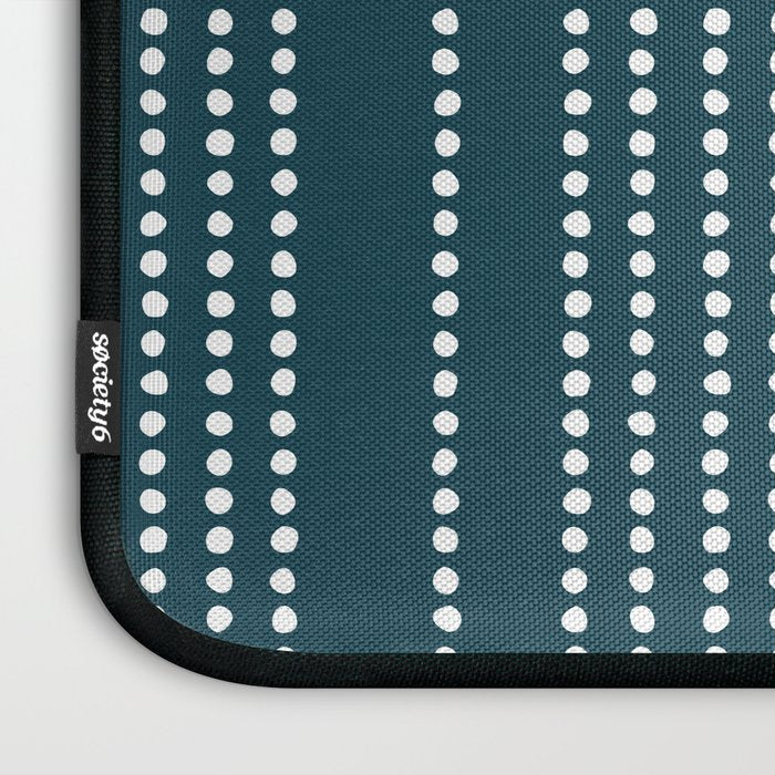 Ethnic Spotted Stripes in Teal Laptop Sleeve Gallery Image 3