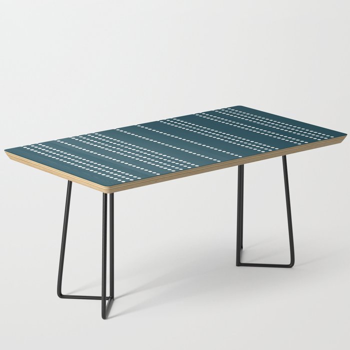 Ethnic Spotted Stripes in Teal Coffee Table Gallery Image 1