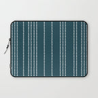 Ethnic Spotted Stripes in Teal Laptop Sleeve Gallery Image 1