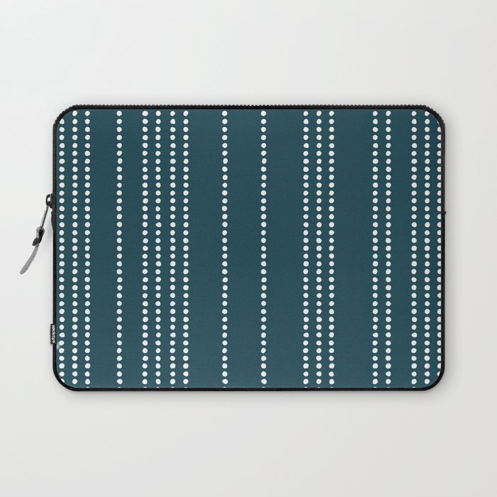 Ethnic Spotted Stripes in Teal Laptop Sleeve Gallery Image 1