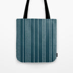 Ethnic Spotted Stripes in Teal Tote Bag Gallery Image 1