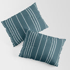 Ethnic Spotted Stripes in Teal Pillow Sham Gallery Image 3