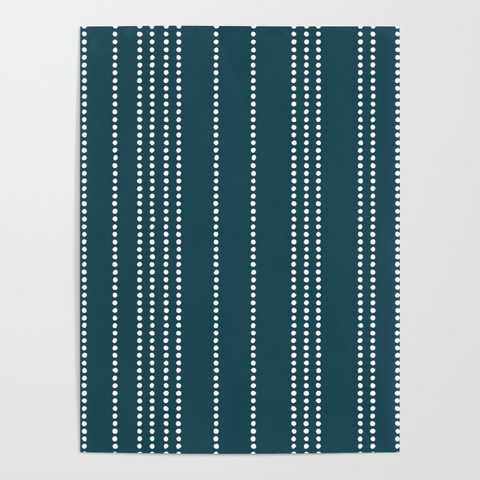 Ethnic Spotted Stripes in Teal Poster Gallery Image 1