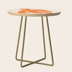Abstract Turtle in Orange Side Table Gallery Image 1