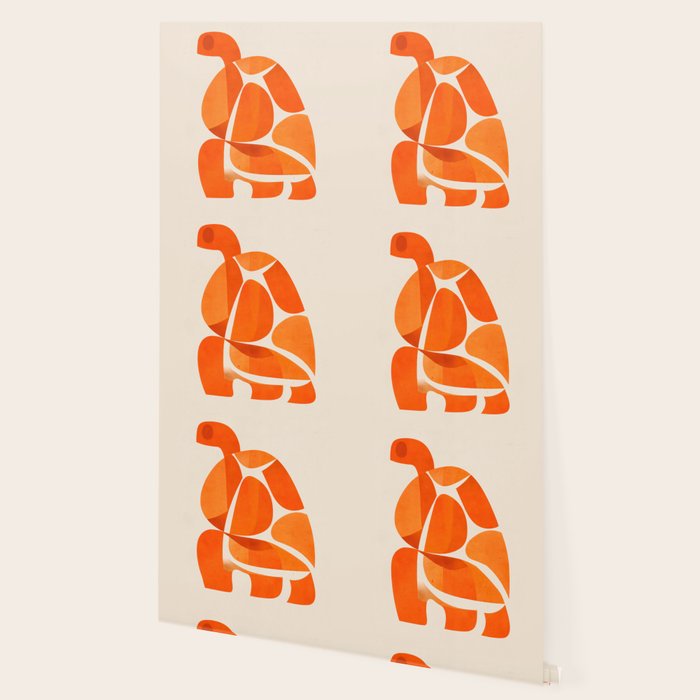 Abstract Turtle in Orange Wallpaper Gallery Image 2