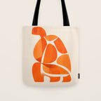 Abstract Turtle in Orange Tote Bag Gallery Image 1
