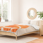 Abstract Turtle in Orange Duvet Cover Gallery Image 2