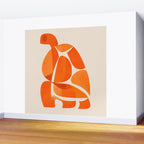 Abstract Turtle in Orange Wall Mural Gallery Image 2