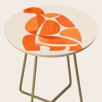 Abstract Turtle in Orange Side Table Gallery Image 2