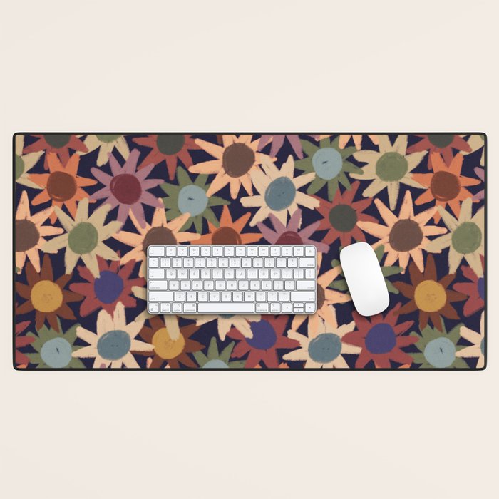 Hand Drawn Florals #6 Desk Mat Gallery Image 1