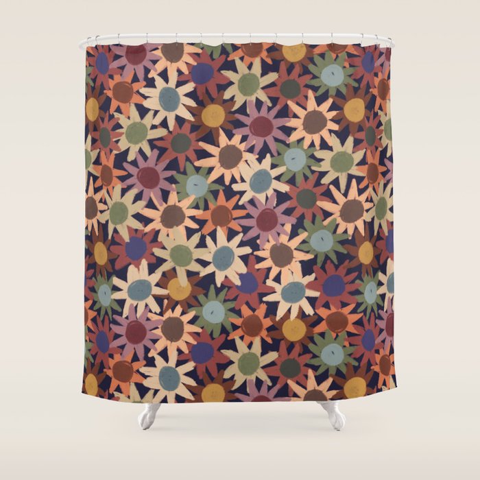 Hand Drawn Florals #6 Shower Curtain Gallery Image 1