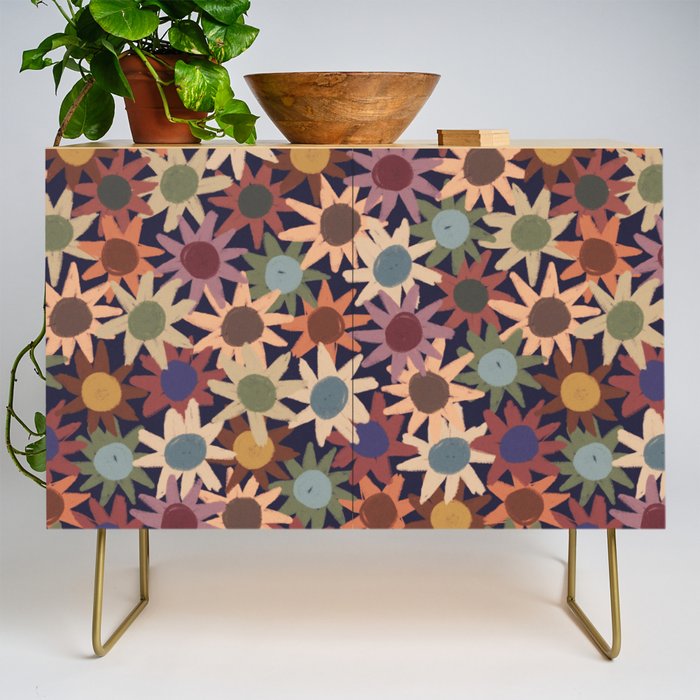 Hand Drawn Florals #6 Credenza Gallery Image 1