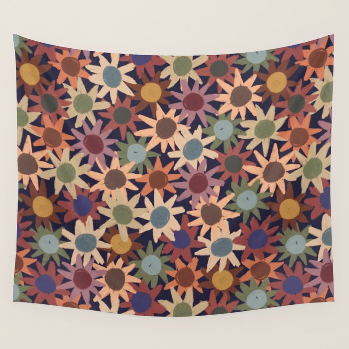 Hand Drawn Florals #6 Wall Tapestry Gallery Image 4