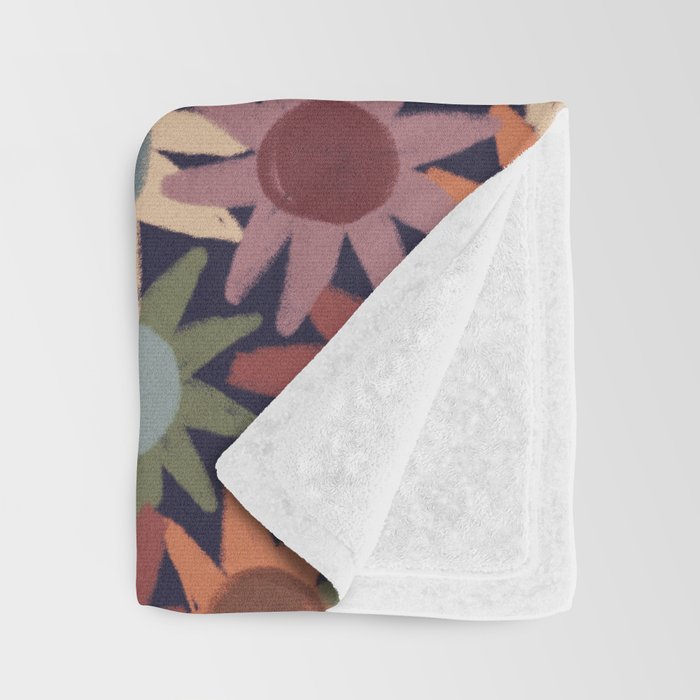Hand Drawn Florals #6 Throw Blanket Gallery Image 3