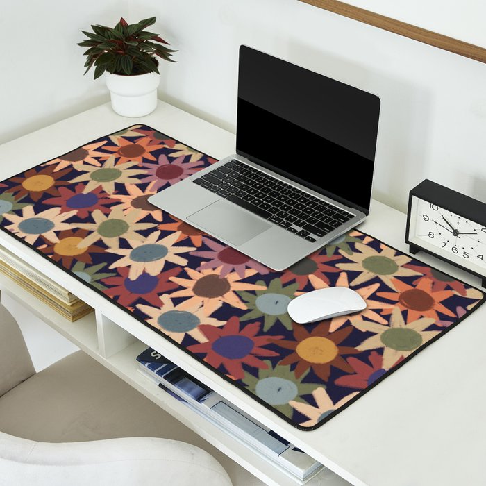Hand Drawn Florals #6 Desk Mat Gallery Image 2