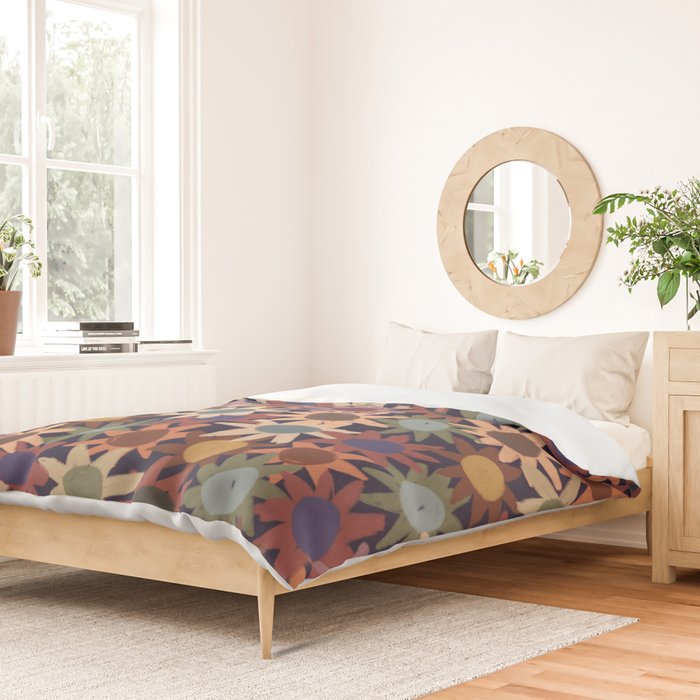 Hand Drawn Florals #6 Duvet Cover Gallery Image 2