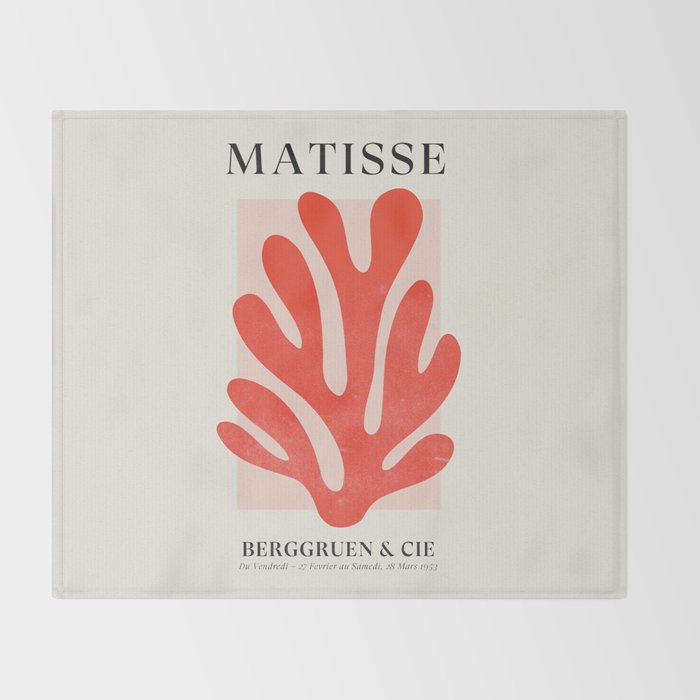 Jazz Leaf: Matisse Edition | Mid Century Series Throw Blanket Gallery Image 2