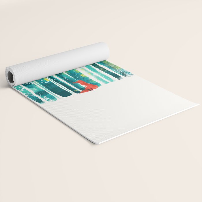 Fox in quiet forest Yoga Mat Gallery Image 2