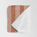 wynwood vertical stripes - ginger Throw Blanket Gallery Image 3