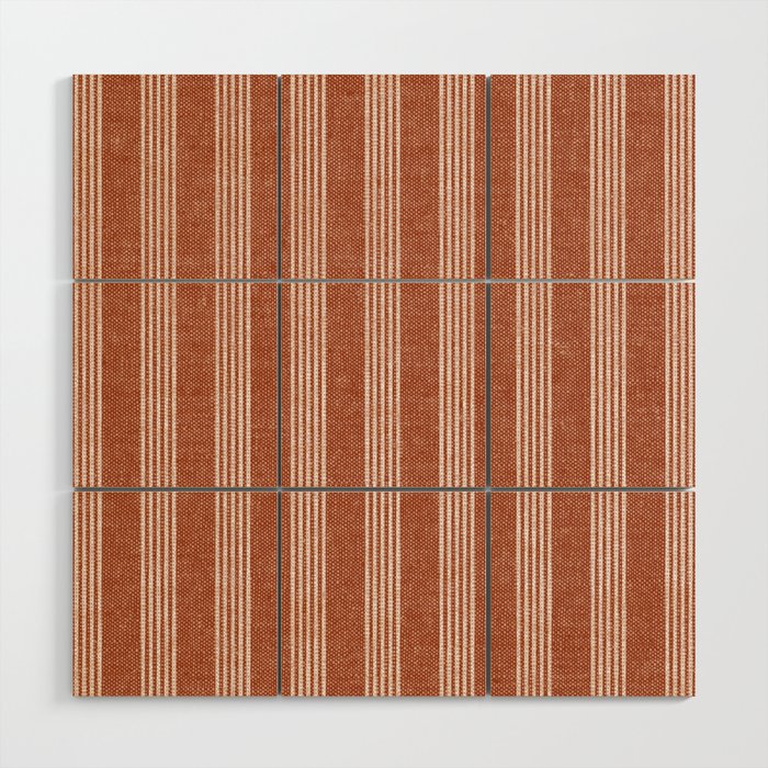 wynwood vertical stripes - ginger Wood Wall Art Gallery Image 1
