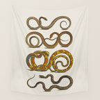 Albertus Seba Snakes Illustration  Wall Tapestry Gallery Image 4