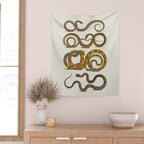 Albertus Seba Snakes Illustration  Wall Tapestry Gallery Image 2