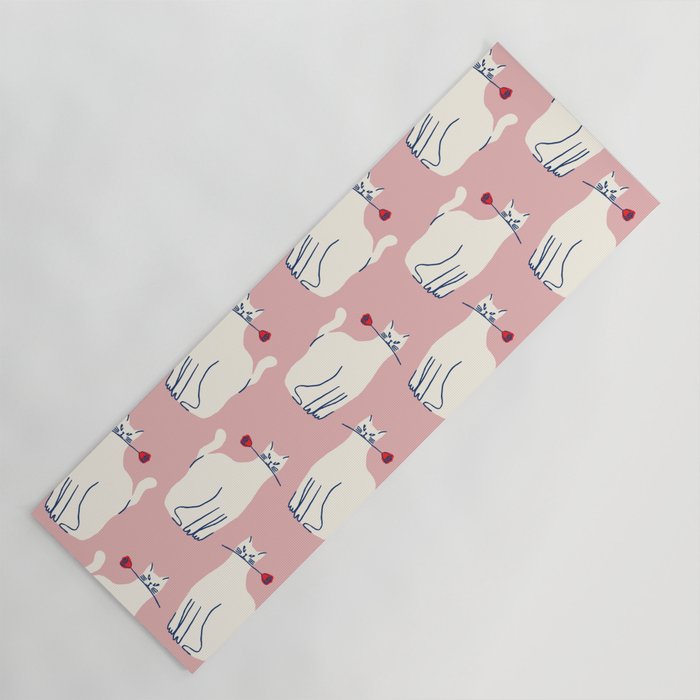 Casanova cat - the whimsical Catsanova Yoga Mat Gallery Image 1