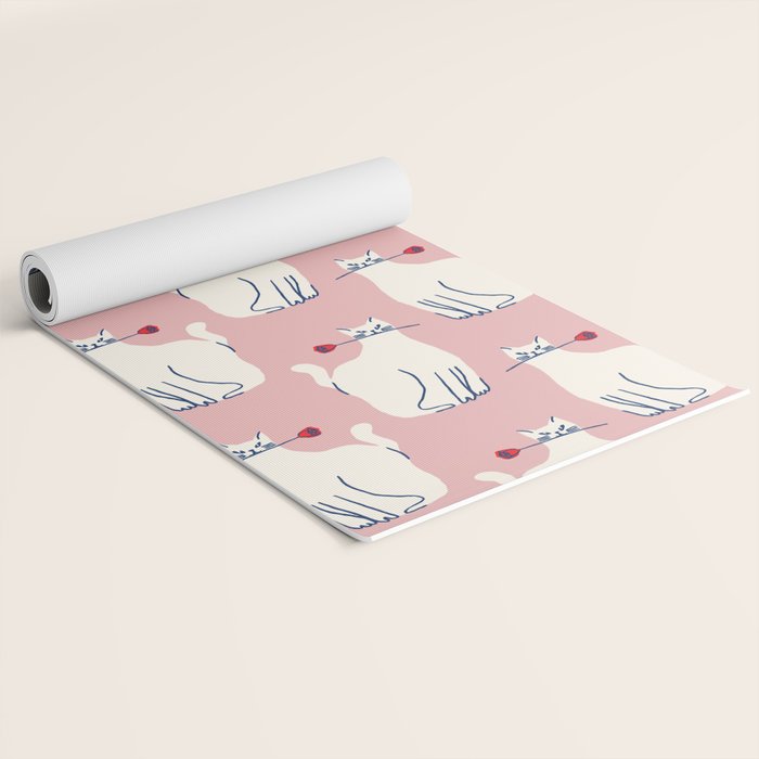 Casanova cat - the whimsical Catsanova Yoga Mat Gallery Image 2