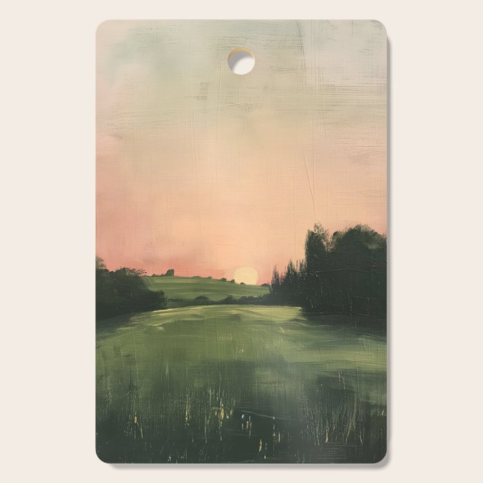 Country pink sunset Cutting Board Gallery Image 1