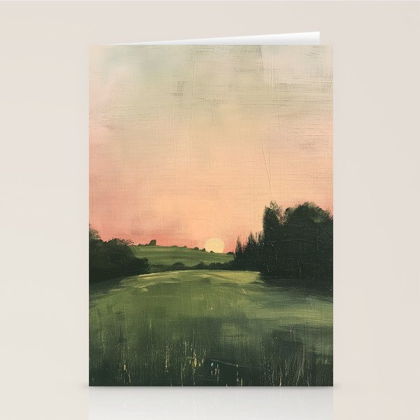 Country pink sunset Stationery Card Gallery Image 1